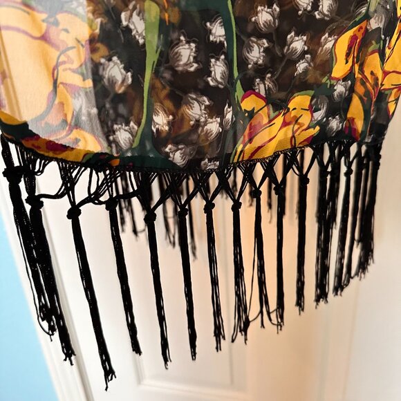 O-18 LuLaRoe Kimono with Fringe Sz S - Picture 4 of 6